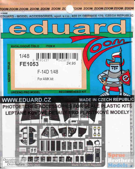 EDUFE1053 1:48 Eduard Color Zoom PE - F-14D Tomcat (AMK kit)