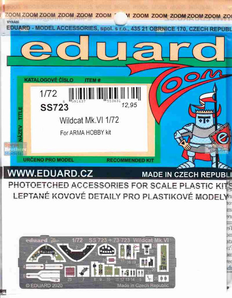 EDUSS723 1:72 Eduard Color Zoom PE - Wildcat Mk.VI (ARM kit)