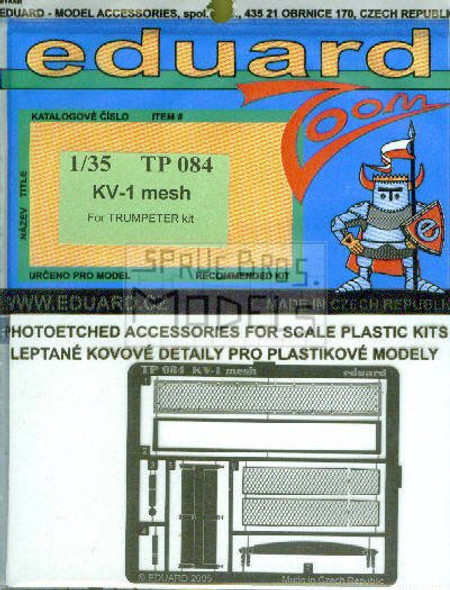 EDUTP084 1:35 Eduard Zoom PE - KV-1 Mesh (TRP kit) #TP084