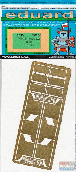 EDUTP100 1:35 Eduard Zoom PE - Sd Kfz 251 Ausf C Tool Boxes (AFV kit) #TP100