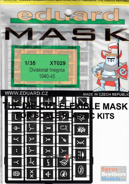 EDUXT029 1:35 Eduard Mask - Divisional Insignia 1940-45