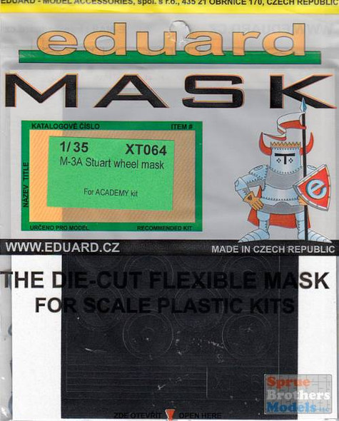 EDUXT064 1:35 Eduard Mask - M-3A Stuart Wheel Mask (ACA kit)