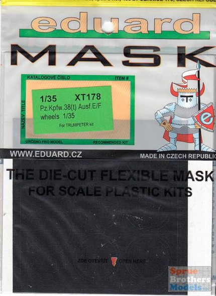 EDUXT178 1:35 Eduard Mask - Pz.Kpfw.38(t) Ausf E/F Wheels (TRP kit)