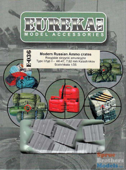 EURE036 1:35 Eureka XXL - Modern Russian Ammo Crates Type II for 7,62mm Ammo (for AK-47)
