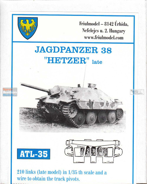 FRUATL035 1:35 Friulmodel Track Link Set - Jagdpanzer 38 Hetzer Late (210 Links)