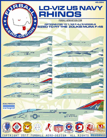 FUR48064 1:48 Furball Aero Design F-4J F-4S Phantom II Lo-Viz US Navy Rhinos