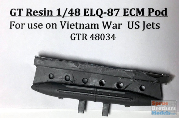 GTR48034 1:48 GT Resin ELQ-87 ECM Pod (for use on Vietnam War US jets)