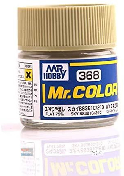 GUNC368 Sky BS381C/210 (Flat 75%) - Gunze Sangyo Mr Color Paint Line 10ml