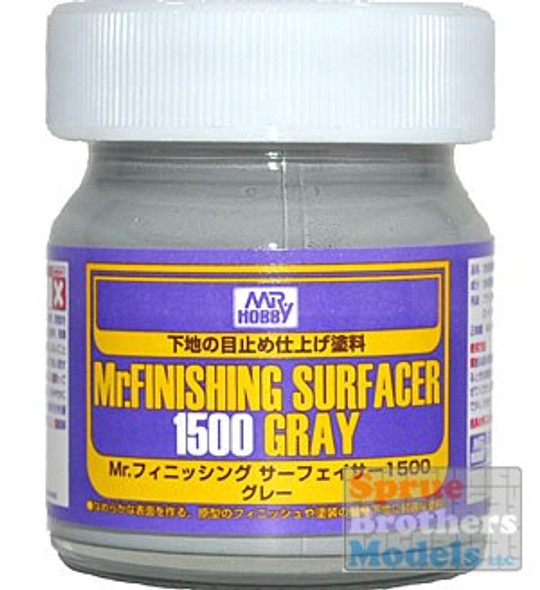 GUNSF289 Gunze Sangyo Gray Mr Finishing Surfacer 1500 Liquid 40ml