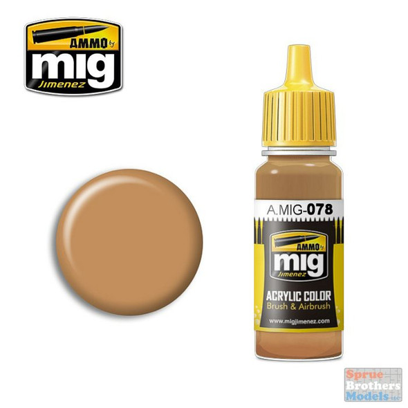 AMM0078 AMMO by Mig Acrylic Color - Ochre Earth   (17ml bottle)