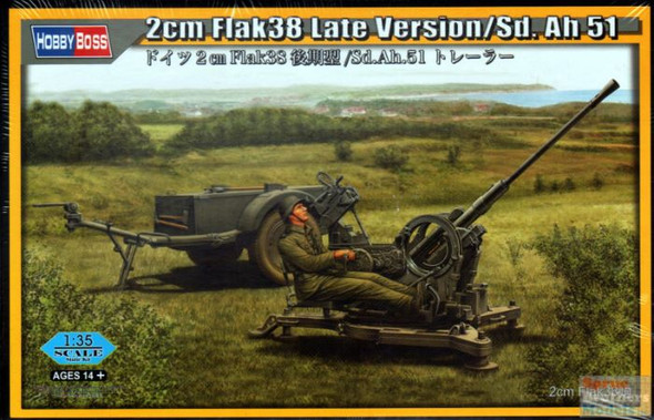 HBS80148 1:35 Hobby Boss 2cm Flak 38 Late Version / Sd.Ah.51