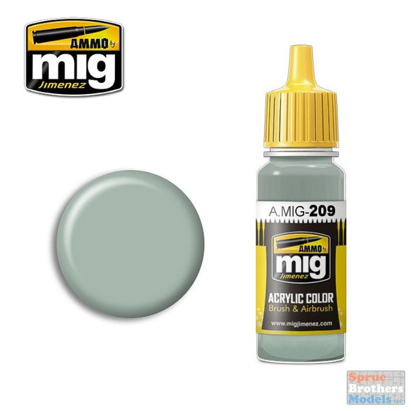 AMM0209 AMMO by Mig Acrylic Color - FS36495 Light Gray (17ml bottle)