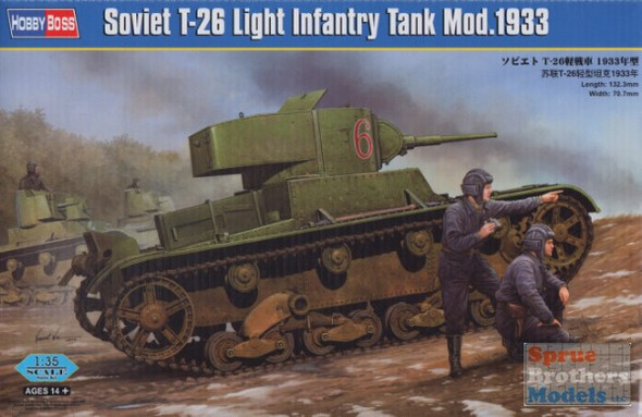 HBS82495 1:35 Hobby Boss Soviet T-26 Light Infantry Tank Mod 1933