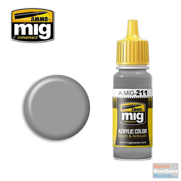 AMM0211 AMMO by Mig Acrylic Color - FS36270 Medium Gray (17ml bottle)