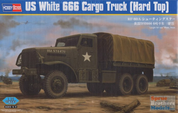 HBS83801 1:35 Hobby Boss US White 666 Cargo Truck (Hard Top)