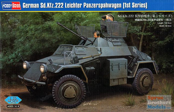 HBS83815 1:35 Hobby Boss German Sd.Kfz.222 Leighter Panzerspahwagen (1st Series)