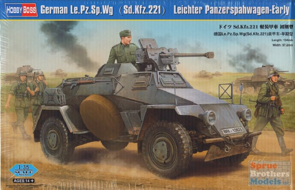 HBS83813 1:35 Hobby Boss German Le.Pz.Sp.Wg Sd.Kfz.221 Leighter Panzerspahwagen Early