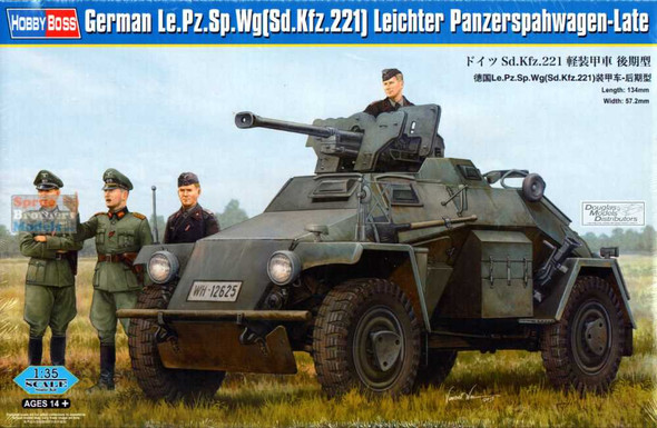 HBS83814 1:35 Hobby Boss German Le.Pz.Sp.Wg (Sd.Kfz.221) Leighter Panzerspahwagen Late