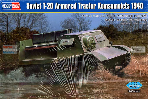 HBS83848 1:35 Hobby Boss Soviet Soviet T-20 Armored Tractor Komsomolets 1940
