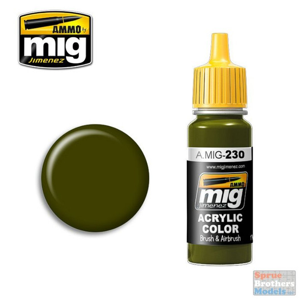 AMM0230 AMMO by Mig Acrylic Color - RLM 82 Camo Green (17ml bottle)
