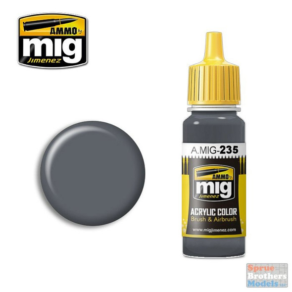 AMM0235 AMMO by Mig Acrylic Color - FS36152 Dark Grey AMT-12 (17ml bottle)