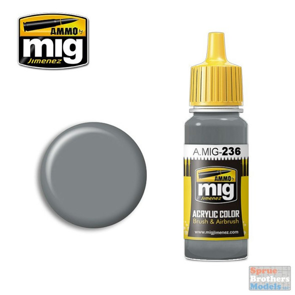 AMM0236 AMMO by Mig Acrylic Color - FS36293 Light Grey (17ml bottle)