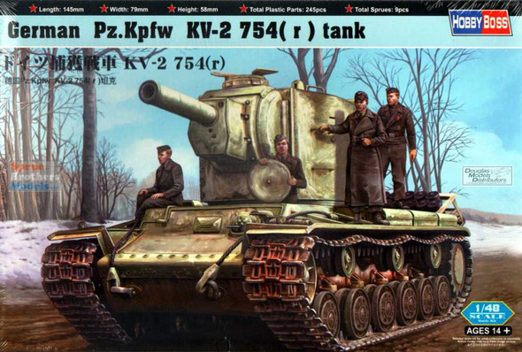 HBS84819 1:48 Hobby Boss German Pz.Kpfw KV-2 754(r) Tank