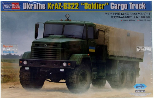 HBS85512 1:35 Hobby Boss Ukraine KrAZ-6322 Soldier Cargo Truck