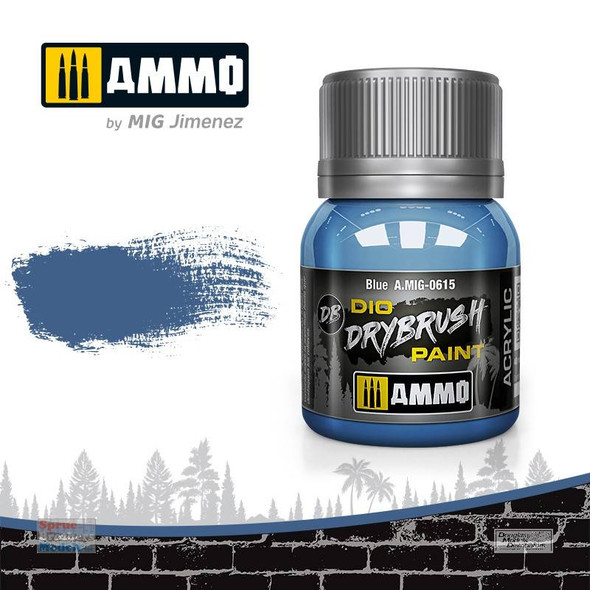 AMM0615 AMMO by Mig Dio Drybrush Paint - Blue (40ml bottle)