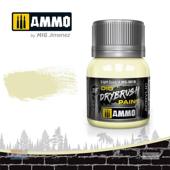 AMM0616 AMMO by Mig Dio Drybrush Paint - Light Sand (40ml bottle)