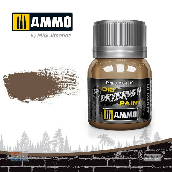 AMM0619 AMMO by Mig Dio Drybrush Paint - Earth (40ml bottle)