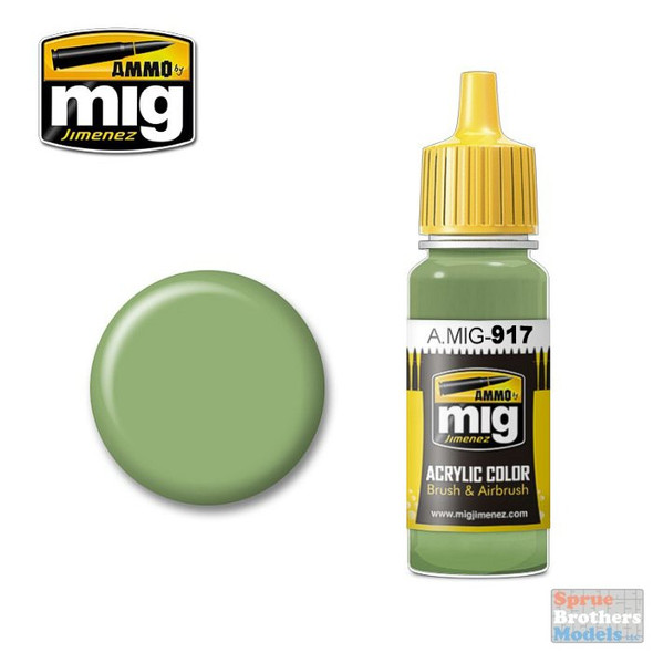 AMM0917 AMMO by Mig Acrylic Color - Light Green (17ml bottle)