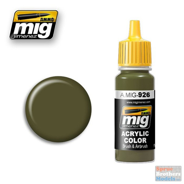 AMM0926 AMMO by Mig Acrylic Color - Olive Drab Base (17ml bottle)