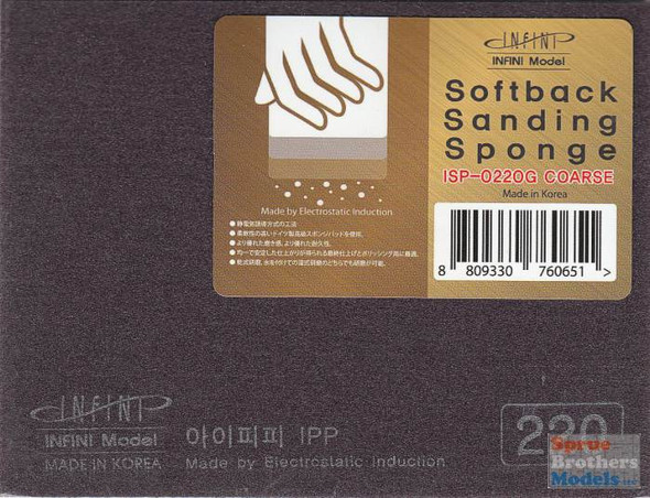 INFISP0220G Infini Model Softback Sanding Sponge - Coarse / 220 Grit