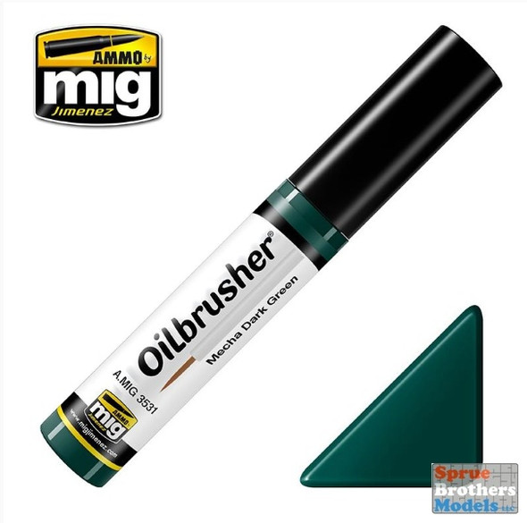 AMM3531 AMMO by Mig Oilbrusher - Mecha Dark Green