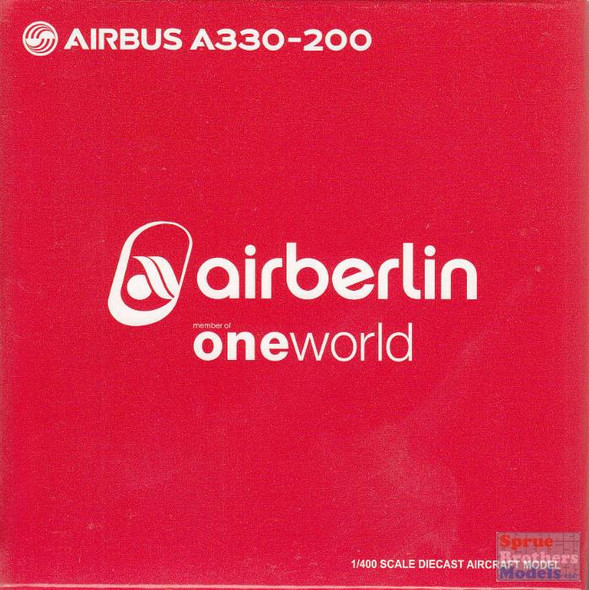 JCW40023 1:400 JC Wings AirBerlin Airbus A330-300 Reg #D-ALPA (pre-painted/pre-built)