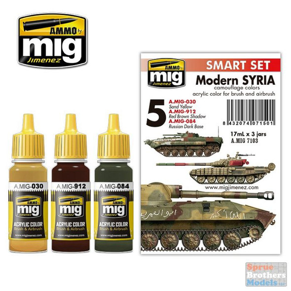 AMM7103 AMMO by Mig Smart Paint Set - Modern Syrian Camouflage Colors