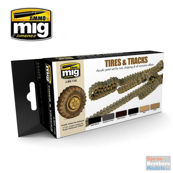 AMM7105 AMMO by Mig Paint Set - Tires & Tracks