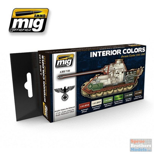 AMM7108 AMMO by Mig Paint Set - German Tanks Interior Colors 1939-1945