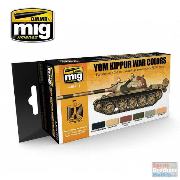 AMM7113 AMMO by Mig Paint Set - Egyptian & Syrian Yom Kippur War Colors 1967-Today