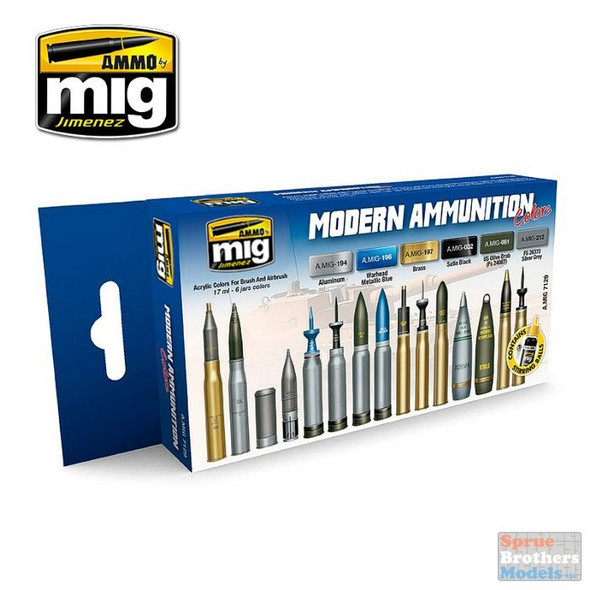 AMM7129 AMMO by Mig Paint Set - Modern Ammunition Colors