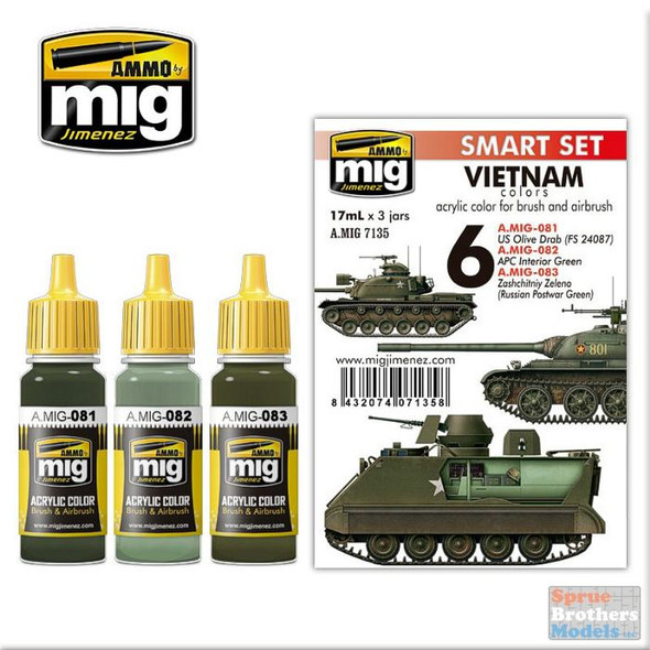 AMM7135 AMMO by Mig Smart Paint Set - Vietnam Colors