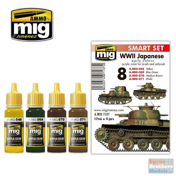 AMM7137 AMMO by Mig Smart Paint Set - WW2 Japanese Early Colors