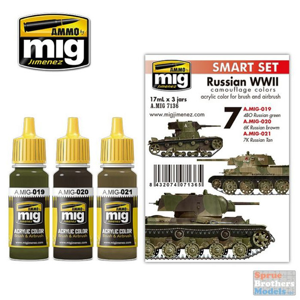 AMM7136 AMMO by Mig Smart Paint Set - Russian WW2 Colors
