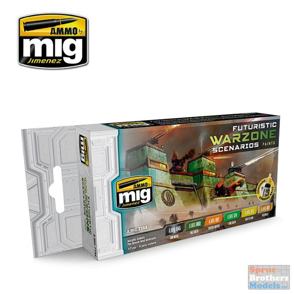 AMM7154 AMMO by Mig Paint Set - Futuristic Warzone Scenarios