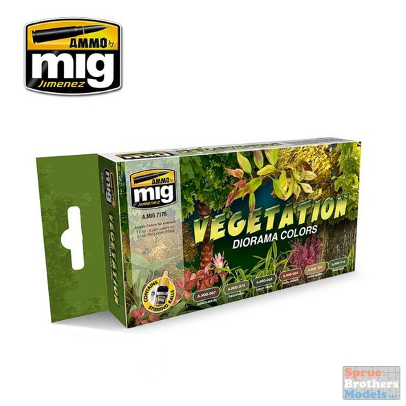 AMM7176 AMMO by Mig Paint Set - Vegetation Diorama Colors