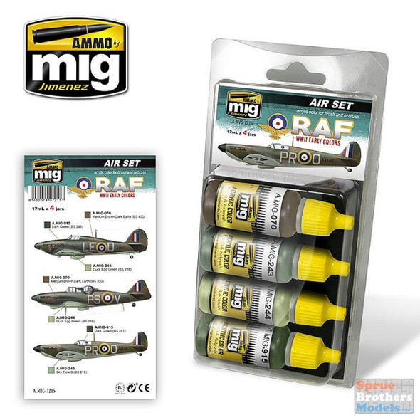 AMM7215 AMMO by Mig Air Paint Set - RAF WW2 Early Colors