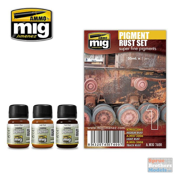 AMM7400 AMMO by Mig - Pigment Rust Set