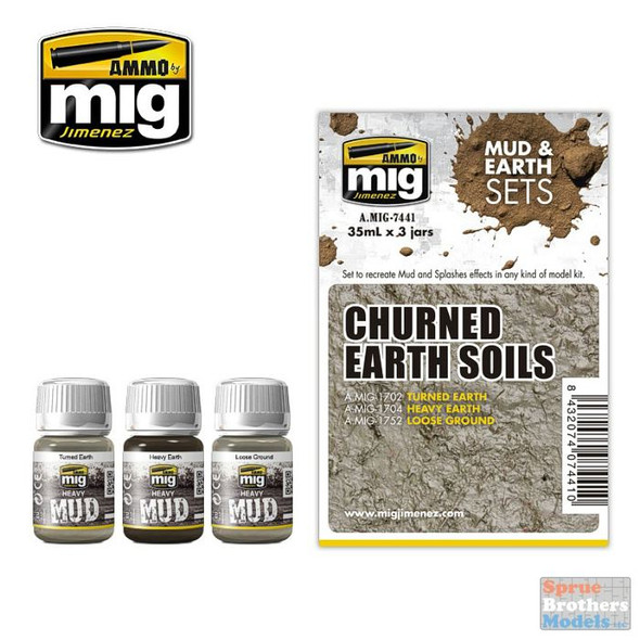 AMM7441 AMMO by Mig Mud & Earth Sets - Churned Earth Soils