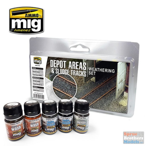 AMM7470 AMMO by Mig Weathering Set - Depot Areas & Sludge Tracks